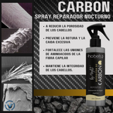 Carbon replenishing Spray, hair restorer rich in argan amino acids and arginine - 220ml / 7.43 floz - Reduce hair porosity, strengthen the amino acid bonds of the hair fiber, hydrate, and protect the strands against external damage and chemical processes.