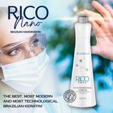 Rico Nano by Mutari 16.90fl.oz |  Brazilian Nanokeratin with NanoPlastia Technology | The Best Straightening & Smoothing Hair Treatment - Amino & Repair Complex - For All Hair Types |  Formaldehyde-Free  | 500ml/16.90fl.oz