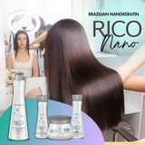 Rico Nano by Mutari 16.90fl.oz +  Maintenance Set|  Brazilian Nanokeratin with NanoPlastia Technology | The Best Straightening & Smoothing Hair Treatment - Amino & Repair Complex - For All Hair Types |  Formaldehyde-Free