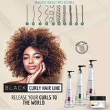 Curly hair line / Pequi Butter 250g / 8.8oz + Curly Activator 500ml / 17oz - 2 Steps SET - Modeled, disciplined curls, controlled volume and reduced frizz.