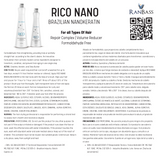 Rico Nano by Mutari 16.90fl.oz |  Brazilian Nanokeratin with NanoPlastia Technology | The Best Straightening & Smoothing Hair Treatment - Amino & Repair Complex - For All Hair Types |  Formaldehyde-Free  | 500ml/16.90fl.oz