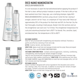 Rico Nano 3 Steps - Daily maintenance Set for hair subjected to Nanoplasty, keratin treatments, and general straightening (Shampoo 8.12 fl. oz + Conditioner 10.58 oz + Leave-in 8.12 fl. oz). All steps are SULFATE-FREE and feature COLOR SAFE  technology.