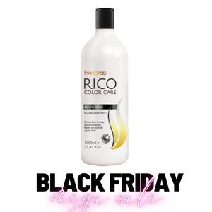 Rico Color Care Black Conditioner/ Mascarilla Negra  1000ML - Line was developed for light blonde hair, platinum or grey hairs