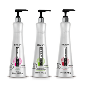 Curly hair line - 3 Steps Curly Line - Black Multi Rizos SET - Modeled, disciplined, hydrated curls, controlled volume and reduced frizz.
