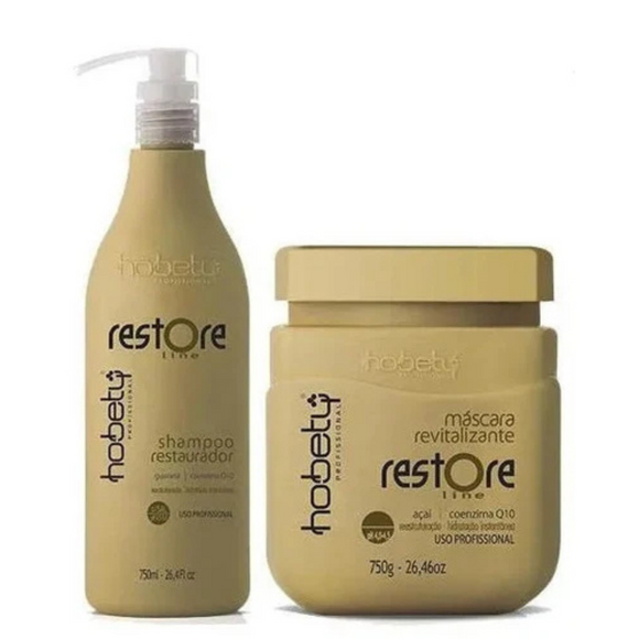 Set Revitalizing Shampoo and Mask Restore Line Professional 750g