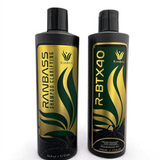Hair Volume Reducer R-BTX40 Ranbass 17oz + Shampoo Clarifying 17oz - Hair with shine, nutrition, repair, softness and  frizz control.