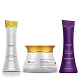 Combo CARIBBEAN 3 STEPS ( Caribbean Sulfate free Shampoo  |  Conditioner  |  Leave-in Gloss with SUNBLOCK - Strand repair line. Replenish the hair mass, ideal for after bleaching and keratin.