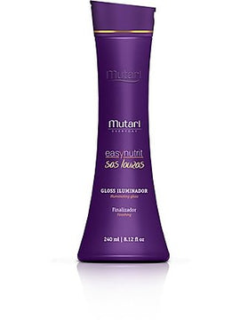 Leave-in Finisher Gloss Illuminator Mutari with SUNBLOCK  - 240ml / 8.12fl oz - With sun and thermal protection, disciplines frizz and a lot of brightening effect.